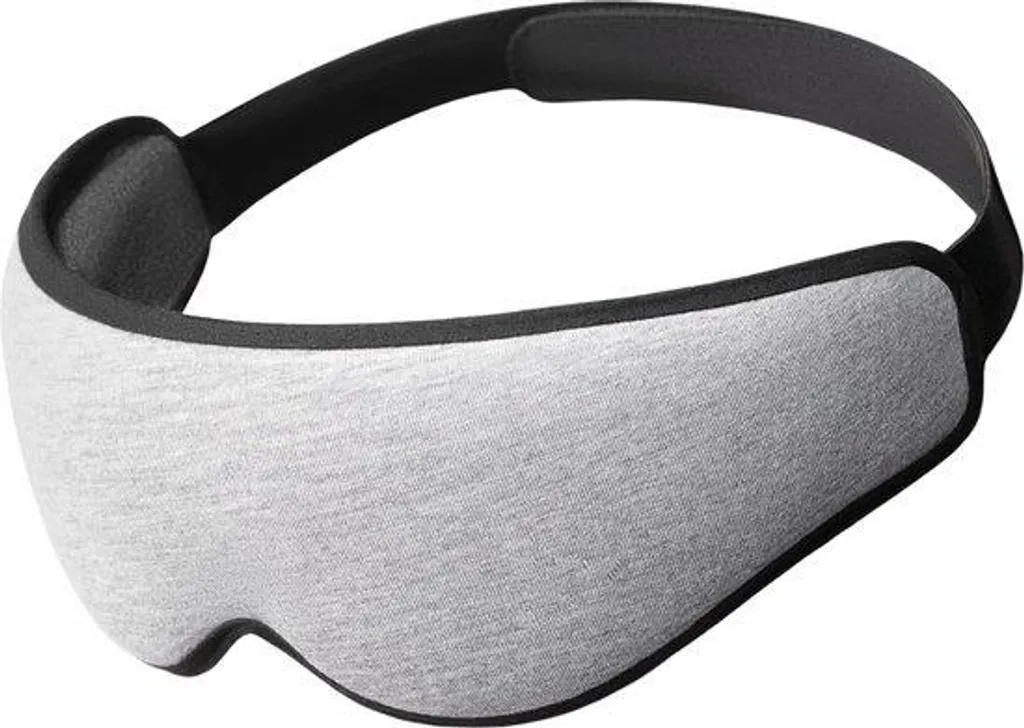 Masque de sommeil voyage gris ergonomique idéal pour avion et transport