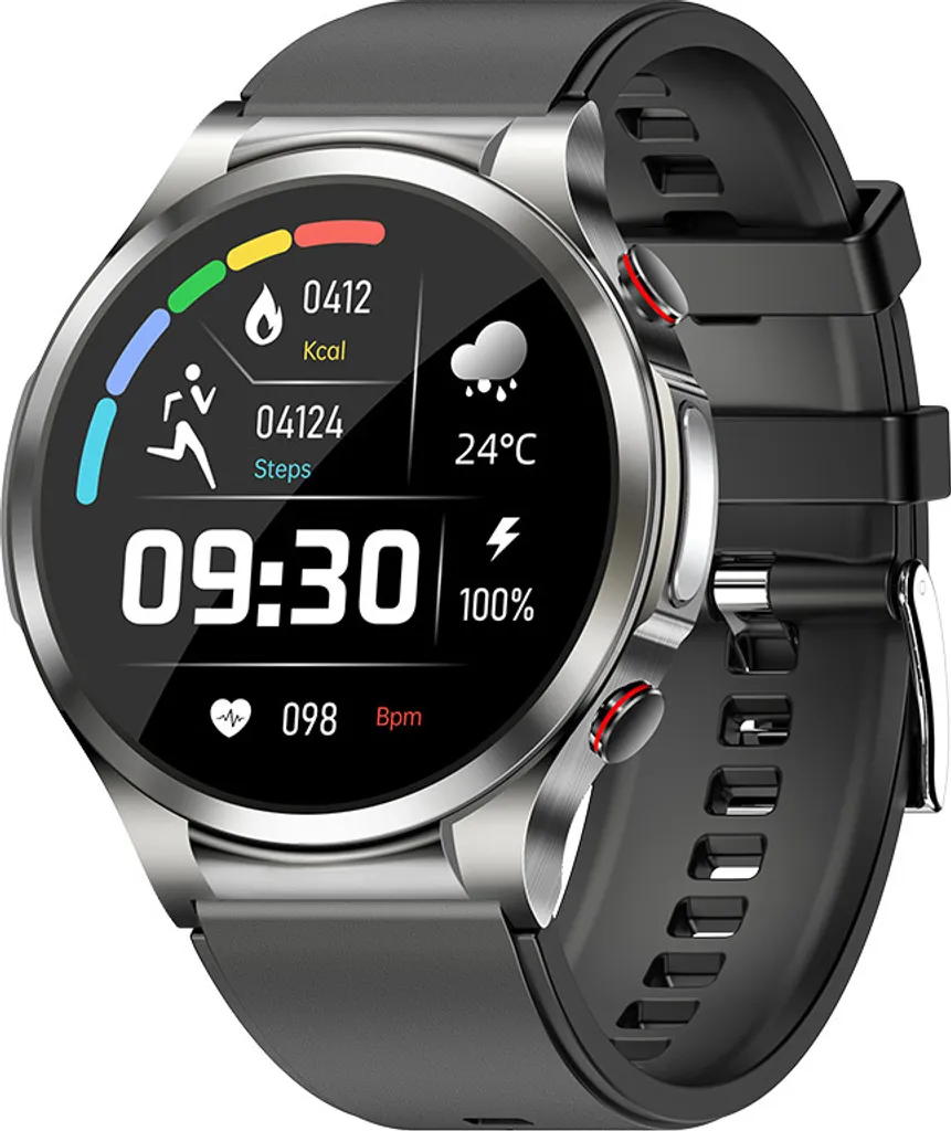INF Smartwatch Salute: ECG e Ossigeno Sangue. Offerta Grigio Scuro