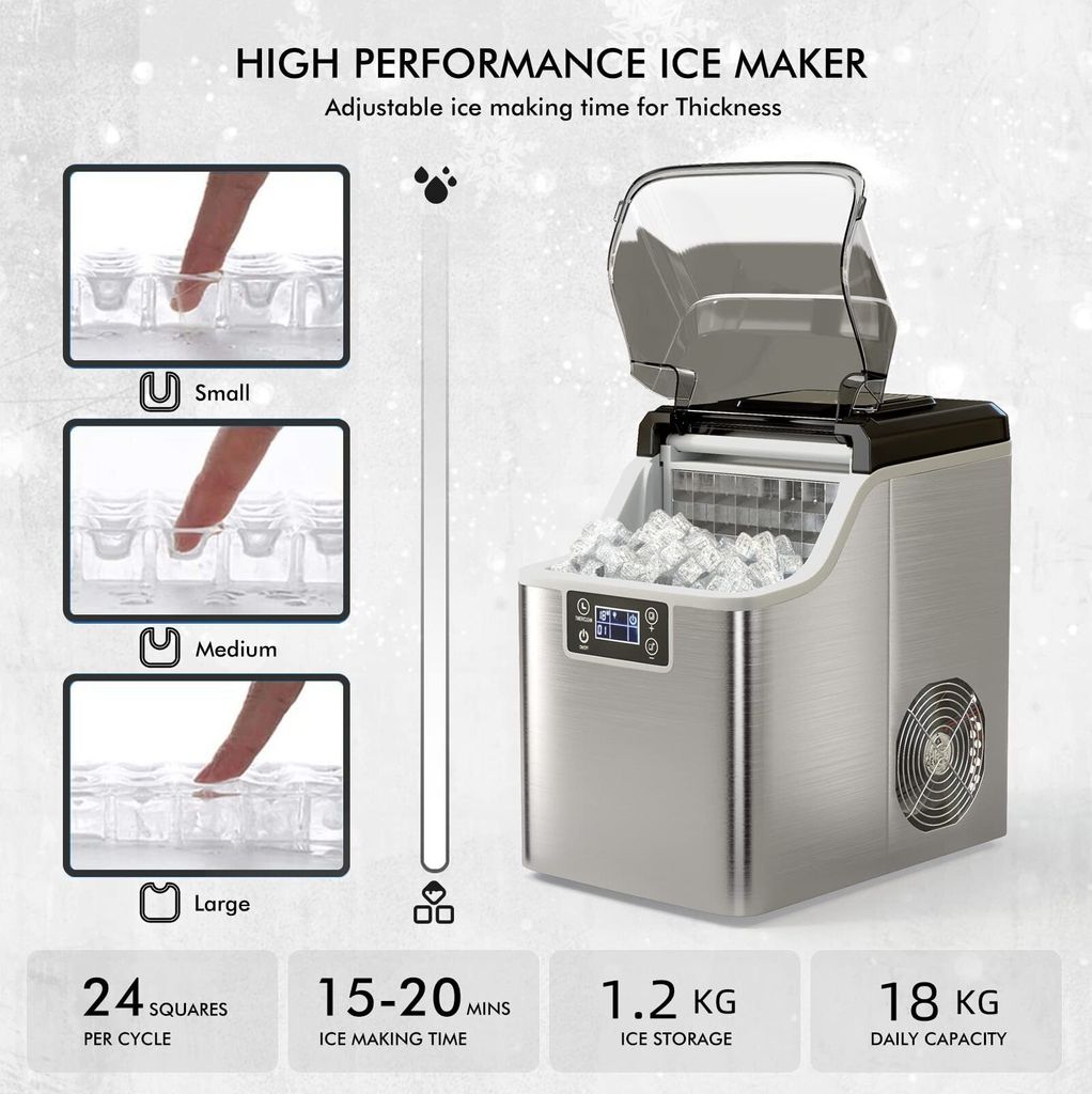 3,2L Eiswürfelbereiter, Ice Maker 24 Eiswürfel in 15 min, Produktbild 2