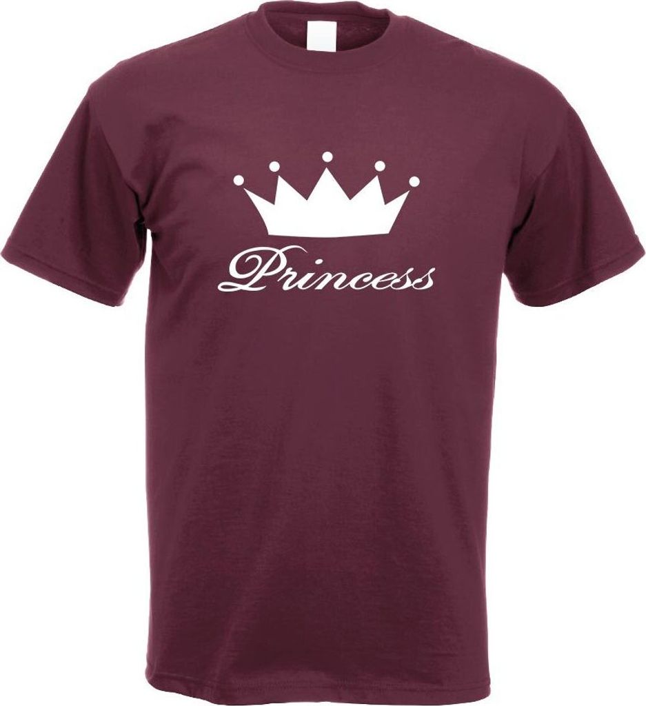 Kiwistar - T-Shirt - Burgund - Princess Herren Funshirt Bedruckt Design Sprüche Spruch Motive - mit Motiv Bedruckt - Funshirt Design - Sport - Fre...