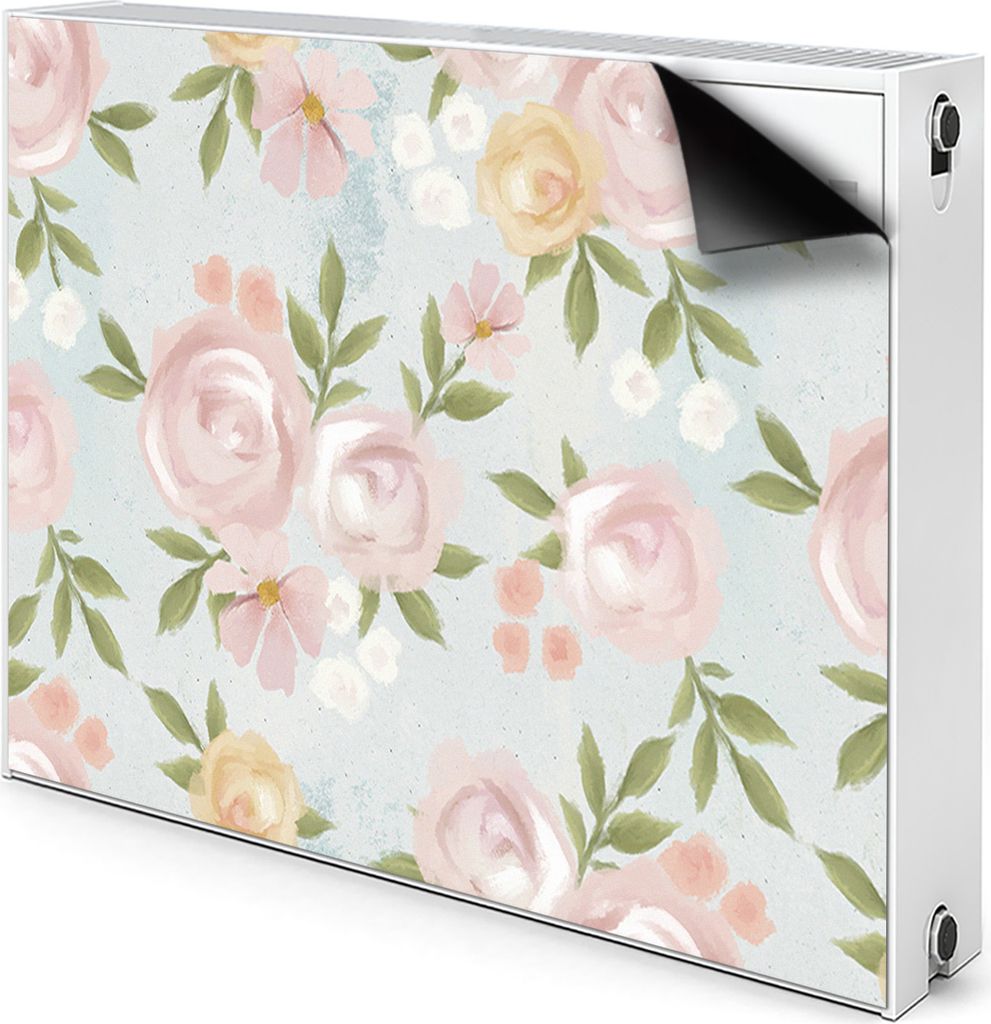 Magnet Radiator Magnet Mat Heizkörper Heizung Verkleidung Abdeckung 100x60 cm - Blumen, Aquarelle