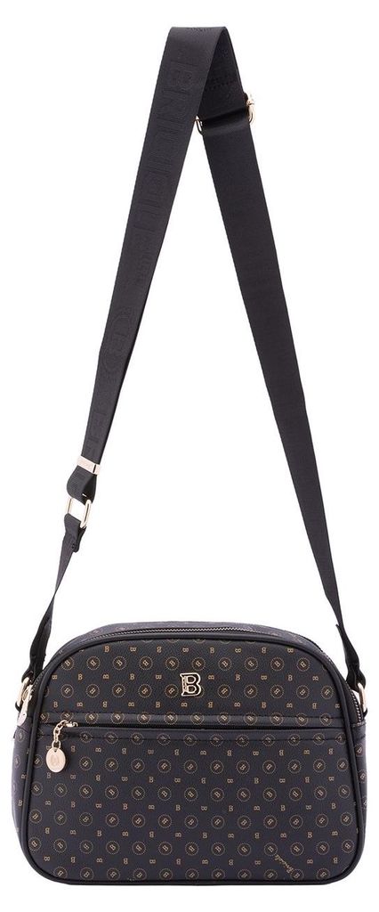 Borsa a Tracolla Donna Ecopelle con Zip Nero e Marrone Immagine del prodotto 