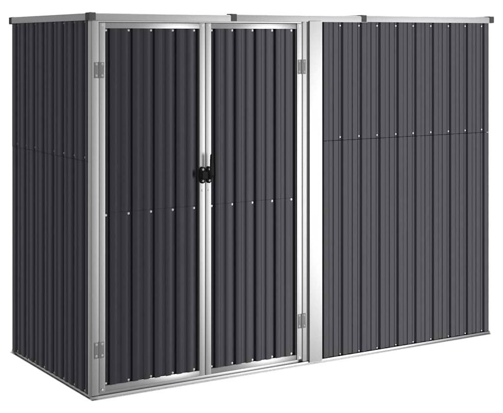 vidaXL Tuinhuis, antraciet, 225x89x161 cm, verzinkt staal Productafbeelding 