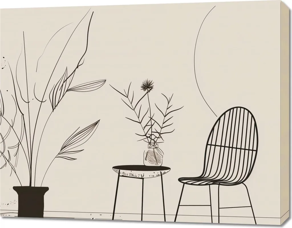 Image 90 x 70 cm Intérieur vers l'extérieur - Décoration Murale Originale