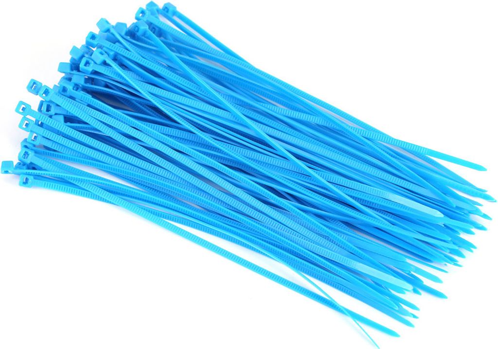 100 Stücke 15 cm Wiederverwendbare Nylon Kabel Selbstsichernde Kabelbinder Wire Wrap Befestigen Strap Blau