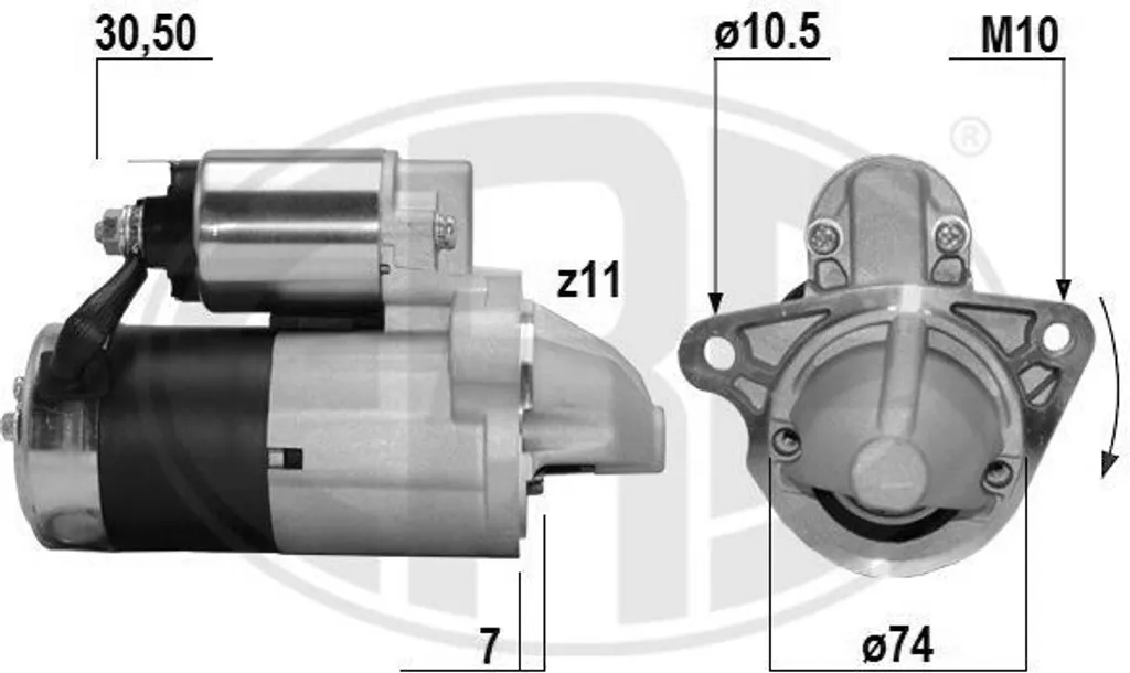 Démarreur moteur pour Mazda CX-5 CX-3 et Mazda 2 3 6 - Qualité OE ERA
