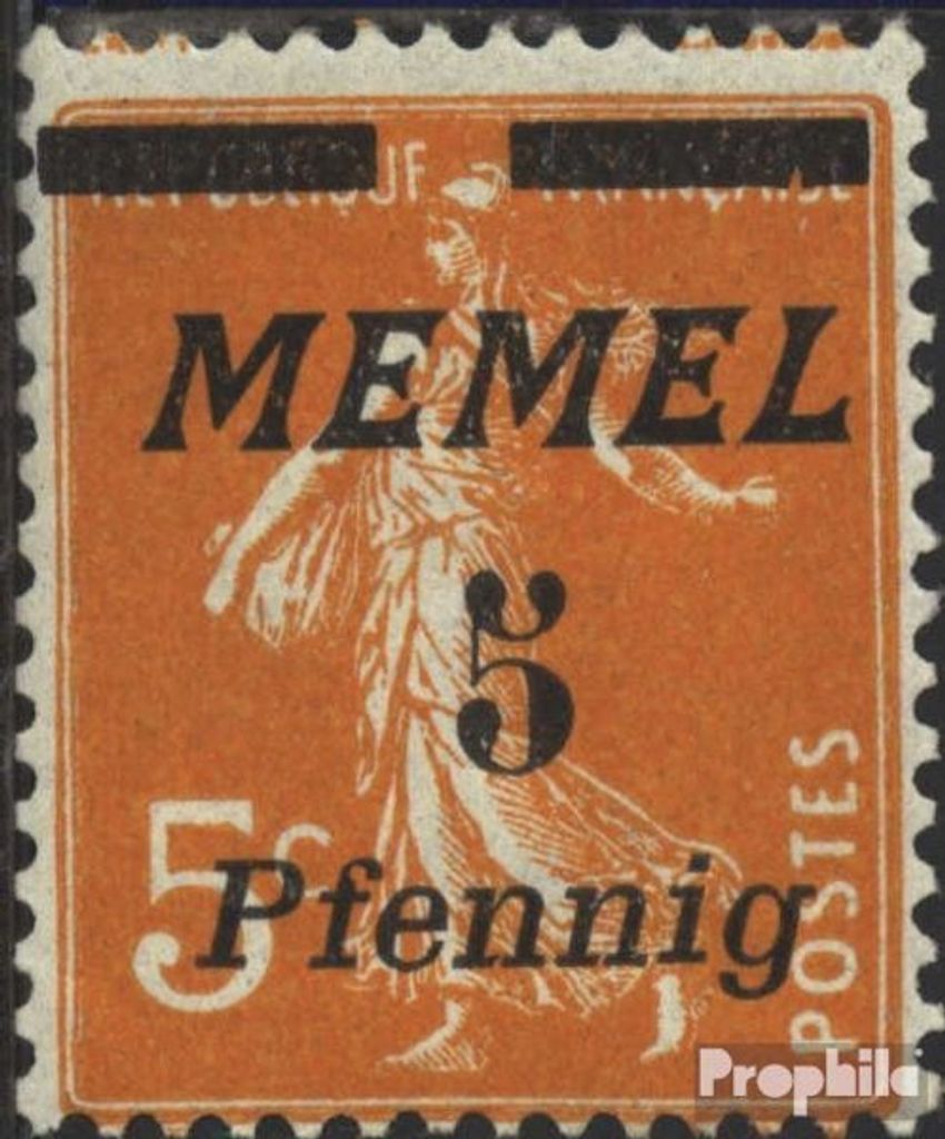 Briefmarken Memelgebiet 1922 Mi 52 postfrisch Aufdruckausgabe