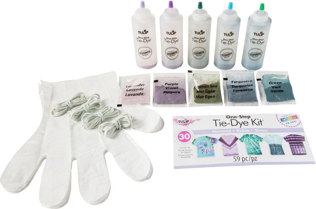 Kit de teinture textile Tie-Dye Mermaid complet pour loisirs créatifs