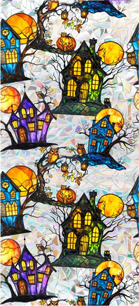 Regenbogen-Sichtschutzfolie für Fenster, Halloween, nicht klebender Glasaufkleber, Prisma, gebeizt, statisch haftend, Sonnenschutz, Sichtschutzauf...