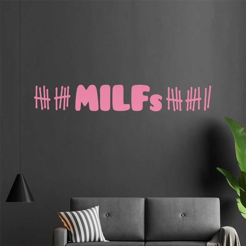 MILFs Wandtattoo in 6 Größen - Wandaufkleber Wall Sticker - Dekoration, Küche, Wohnzimmer, Schlafzimmer, Badezimmer
