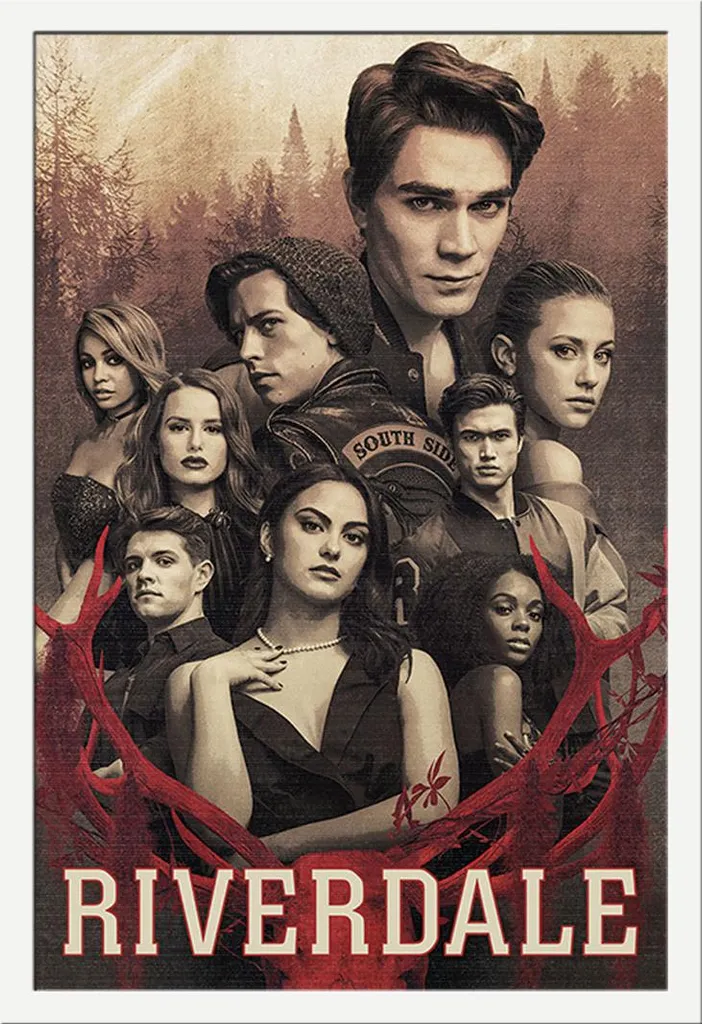 Quadro Riverdale con Cornice Bianca Shinsuke 61x91,5 cm Vetro Acrilico
