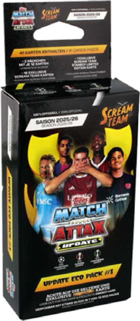 UEFA Champions League Match Attax 2025/26 Eco Pack Update Scream Team