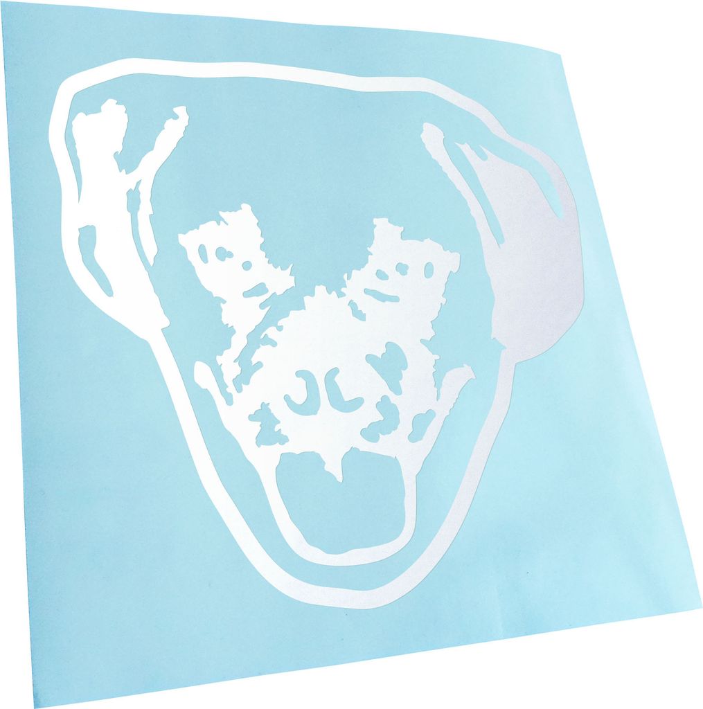 Kiwistar - Autoaufkleber - Puggle Hund - Mattweiss - 50x45cm - Aufkleber für Auto, Laptop, Fahrrad, LKW, Motorrad mehrfarbig JDM Decal Racing