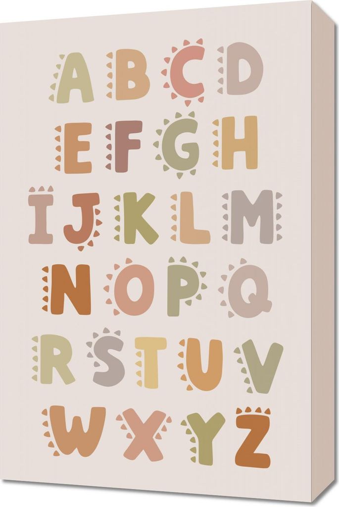 Bild 40x60cm Muster für Kinder, Mädchen und Jungen - Alphabet