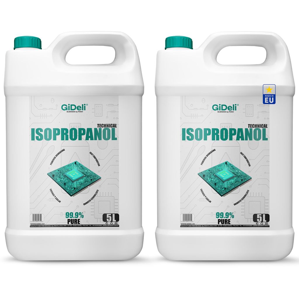 Isopropanol 10 liter, technische kwaliteit, 99,9% IPA. Productafbeelding 