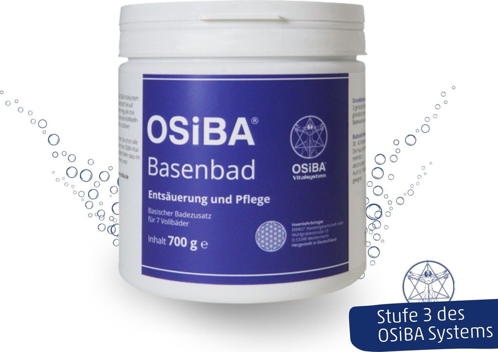 OSiBA Basenbad 700g mineralischer Badezusatz für die sanfte Entsäuerung beim Baden