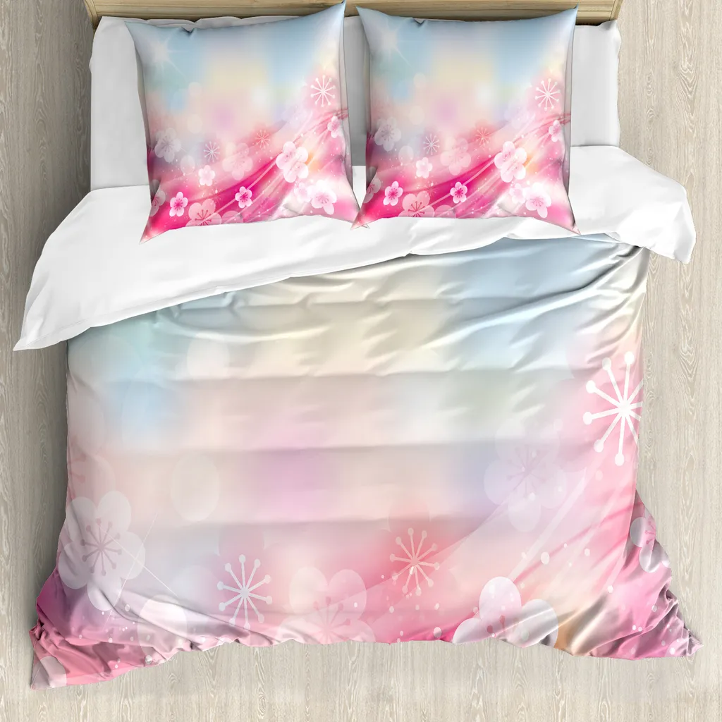 Copripiumino ABAKUHAUS Fiori Fucsia 155x220: Comfort Antiacaro Certificato