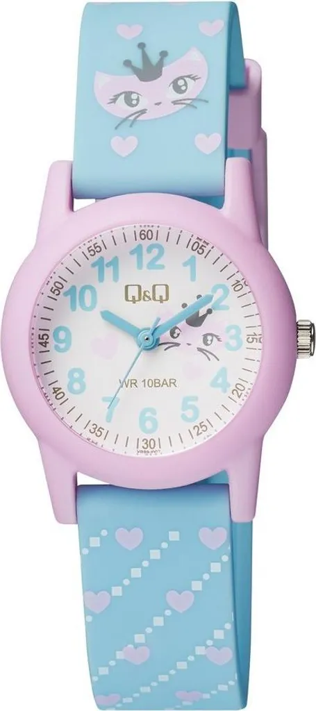 Orologio Sport Bambini Q&Q VR99J007Y 10 Bar | Turchese e Bianco