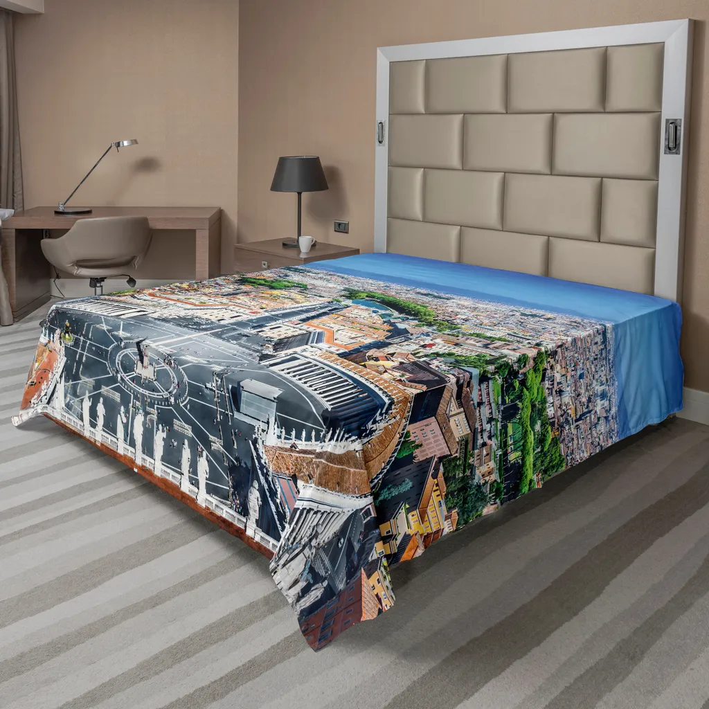 Lenzuolo Europa ABAKUHAUS 260x228 cm Roma Stampa Urban Microfibra