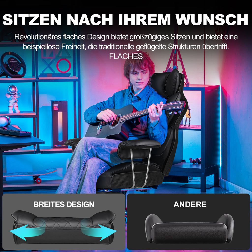 GTPLAYER Gaming Stuhl, Gamer Stuhl, Ergonomischer Bürostuhl Produktbild 7
