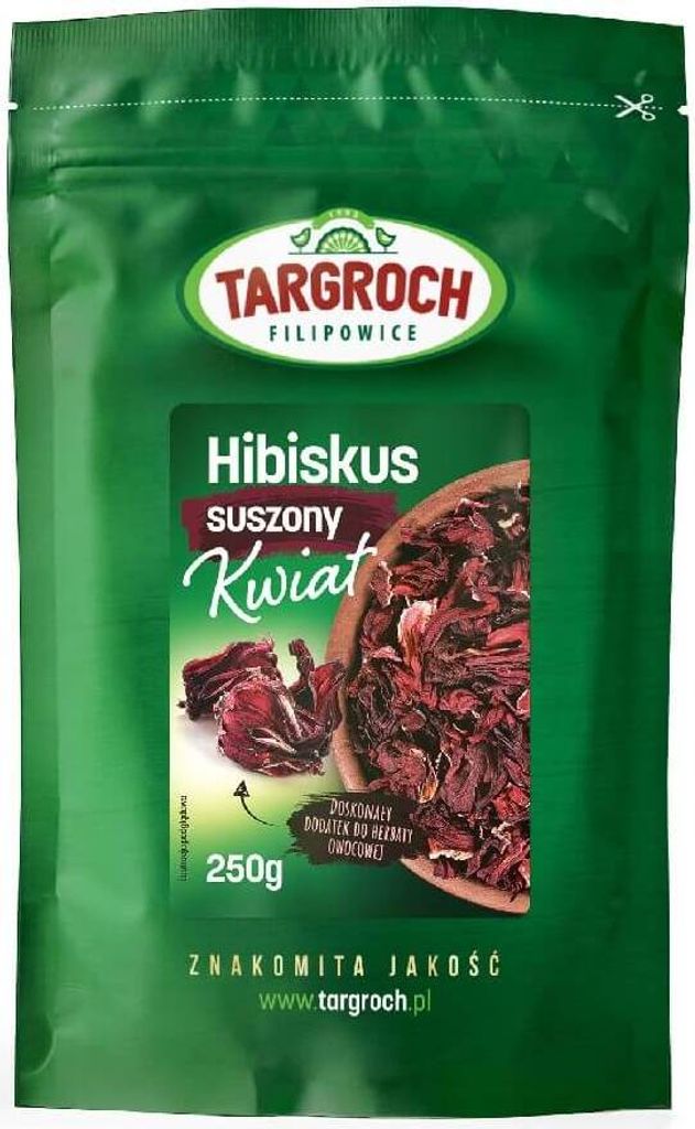 Kräutertee aus getrockneten Hibiskusblüten, lose Blätter, Produktbild 