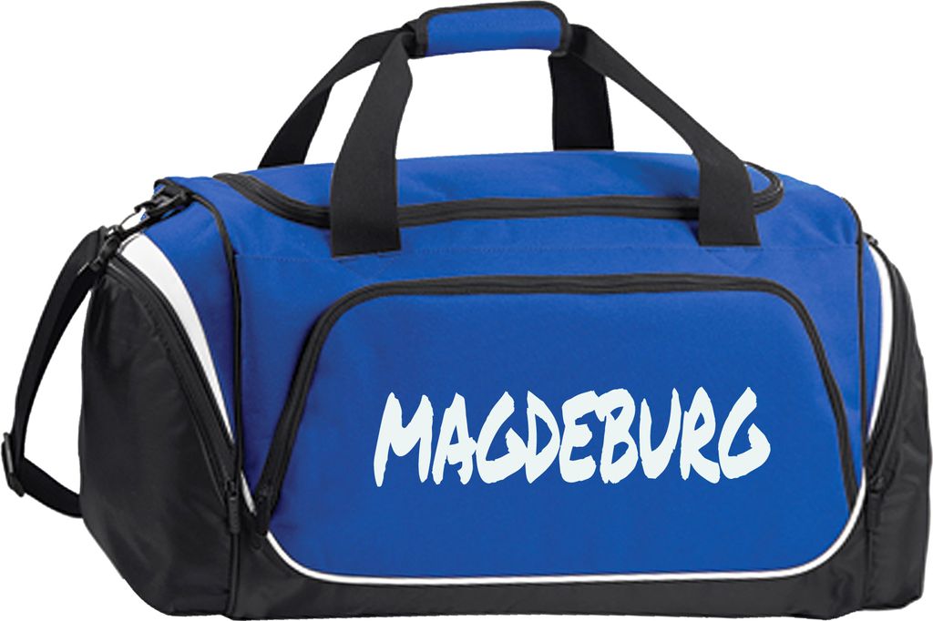 multifanshop Sporttasche - Magdeburg - Textmarker, blau/schwarz, Größe one size