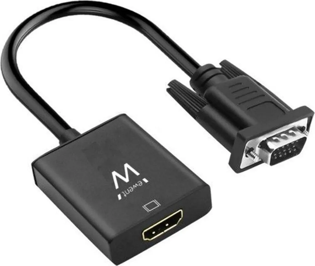 Adaptateur VGA vers HDMI 1080p Ewent EW9866 avec sortie audio jack 20 cm