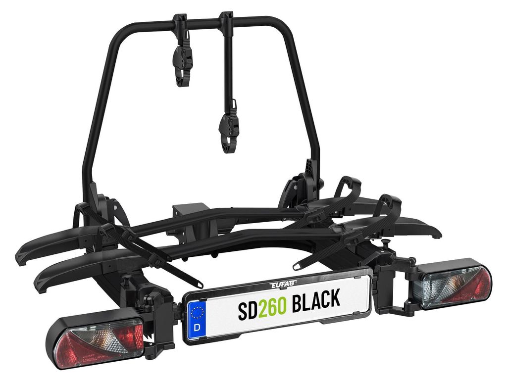 Fahrradträger 2 Fahrräder Sd260 Black Speziell Für Lieferwagen Und Flügeltüren - Eufab