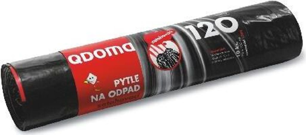 versenkbare Müllsäcke 120l (10 Stück) 70x100cm BLACK 35μ
