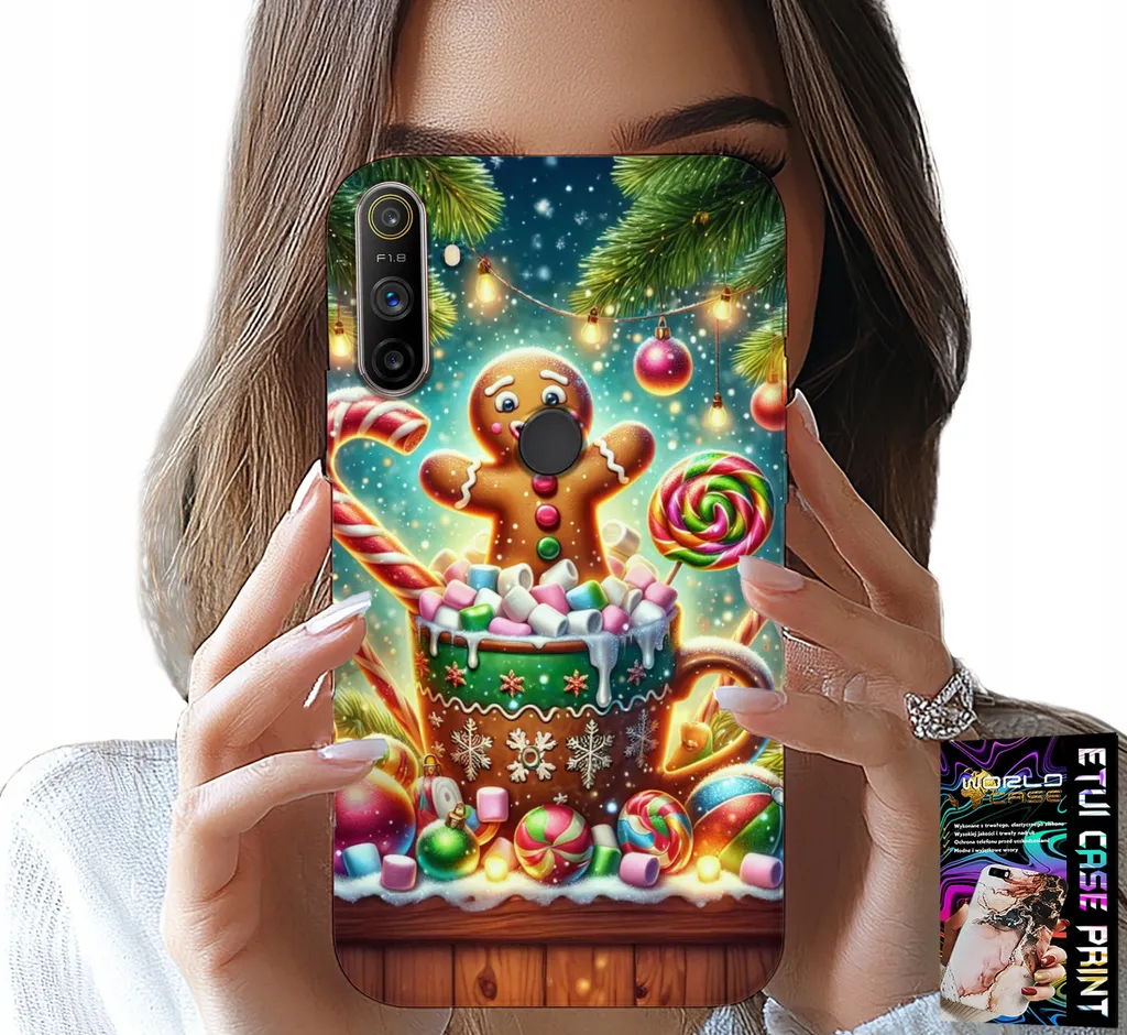 Regala un Sorriso: Cover Pan di Zenzero per Realme C3 + Screen Protector