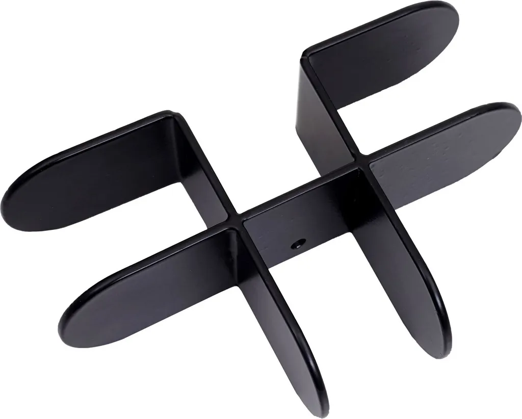 Elemento di Design HWC-G77: Connettore per 4 Pareti Acustiche Nero