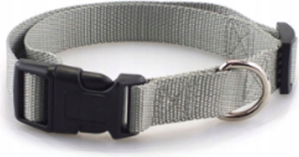 Nastaviteľný šedý obojok pre psy a mačky 30-45cm Obrázok produktu 