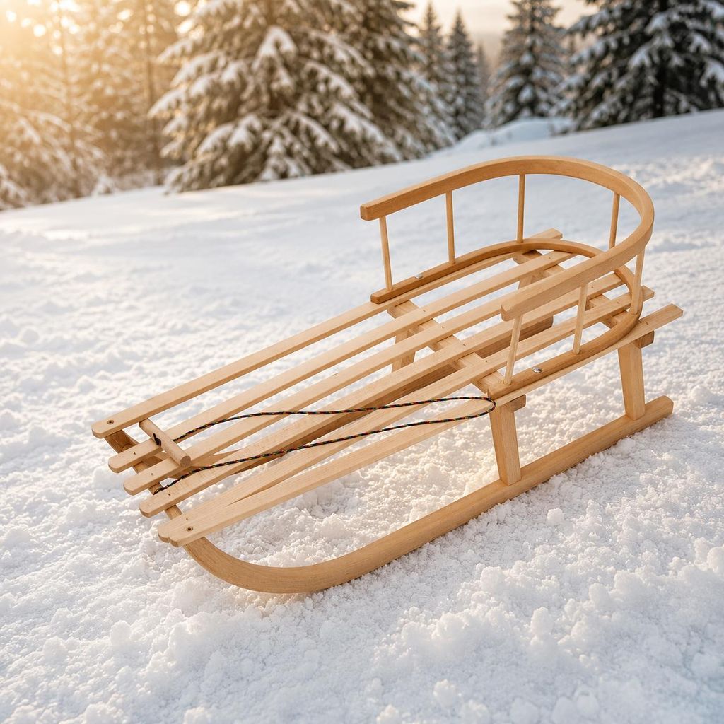 Best For Kids Holzschlitten für Kinder mit Produktbild 