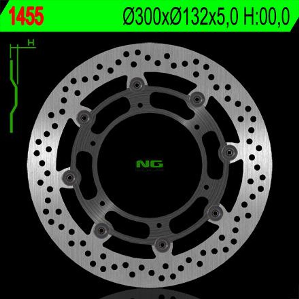 Ng Vordere Bremsscheibe Für Yamaha Wr 250X '08-'12 (Supermoto) (Schwimmend)