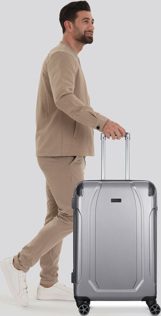 BUGATTI Valigia Check-in Per Uomo E Donna, Grande Trolley XL, 46,5 X 28,5 X 75 Cm, In Poliestere Flessibile Di Alta Qualità, Espandibile E Doppio Rotolo, Serie Valencia Soft