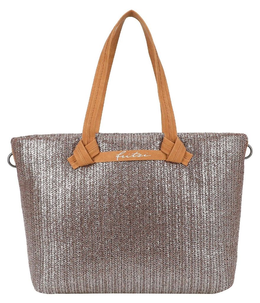 Fritzi aus Preußen Schultertasche Cloud Shopper Big Limited Painted Straw Nut bronze