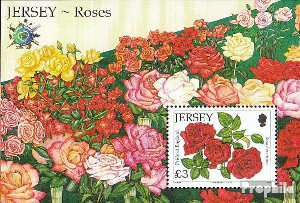 Briefmarken GB - Jersey 2010 Mi Block87I (kompl.Ausg.) postfrisch Rosen