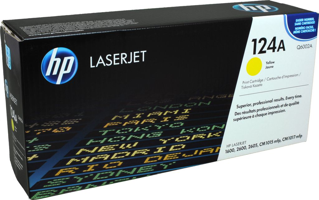 HP 124A Gelb Original LaserJet Tonerkartusche, 2000 Seiten, Produktbild 