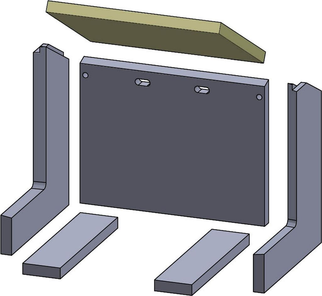 Heizgasumlenkplatte 323x255x20mm (Vermiculite) passend für Varde Ovne**