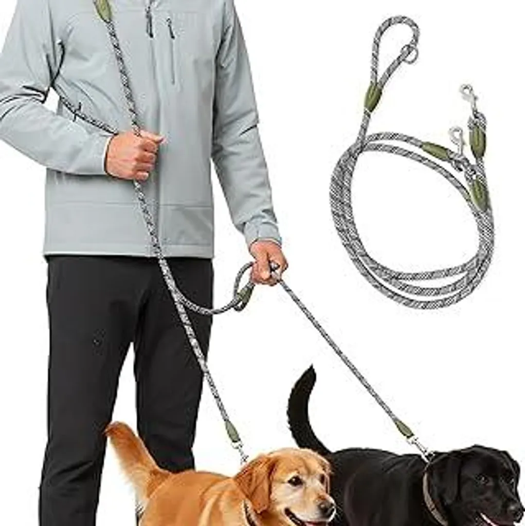 Guinzaglio 250cm Outdoor per 2 Cani | Mani Libere Trekking e Avventura