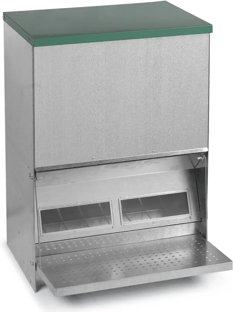 Mangeoire volaille 40 kg automatique anti-nuisibles avec large pédale