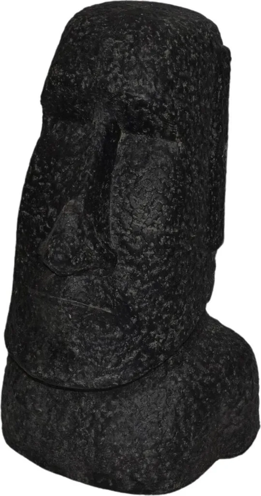 Statue Moai Durable de 120cm : Pierre Moulée Inaltérable face au Gel
