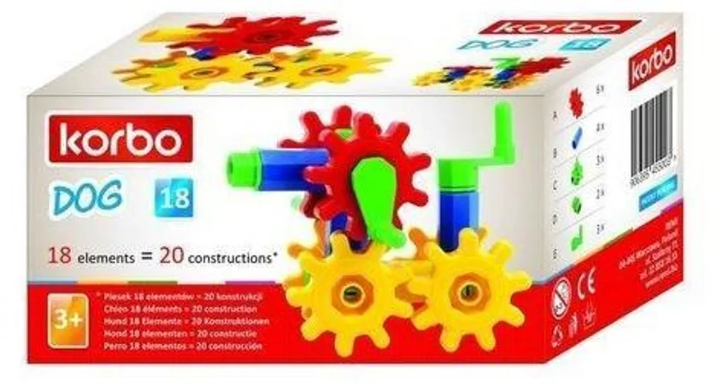Chien en Blocs de Construction à Manivelle Articulé pour Enfant et Adulte