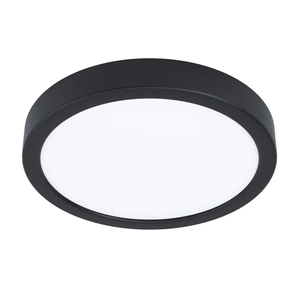 Plafoniera LED 21cm Eglo Fueva 5 Nera | Luce 4000K Potente 2000lm
