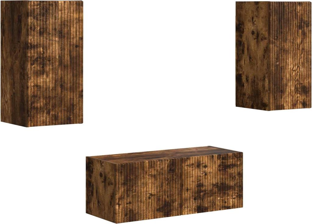 TV-Schrankset 6 pcs Geräucherte Eiche Holzwerkstoff