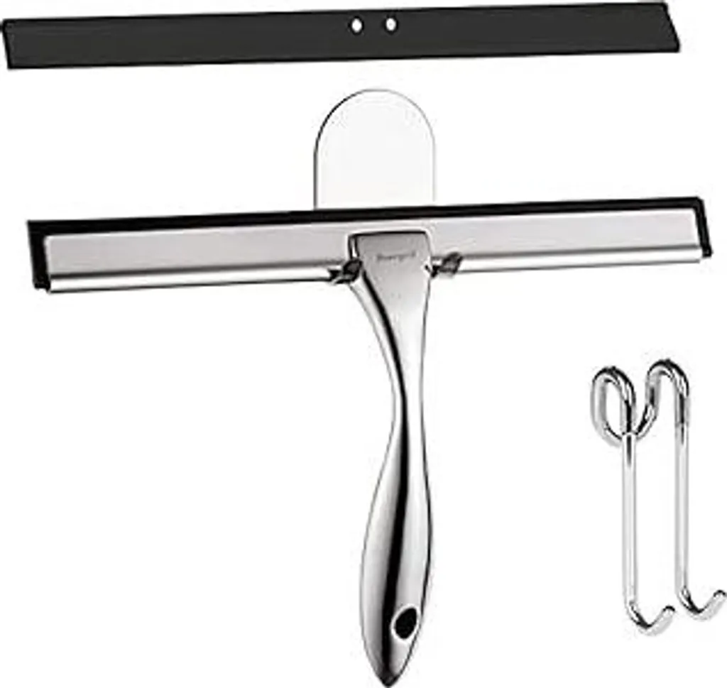 Ibergrif Tergivetro Doccia Acciaio Inox con Supporto Senza Buchi
