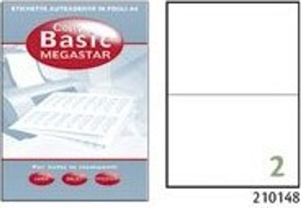 Box 100 Blatt weiße randlose Etiketten-Laser/Tintenstrahl/Kopierer/Fotokopierer-210x148 mm meg
