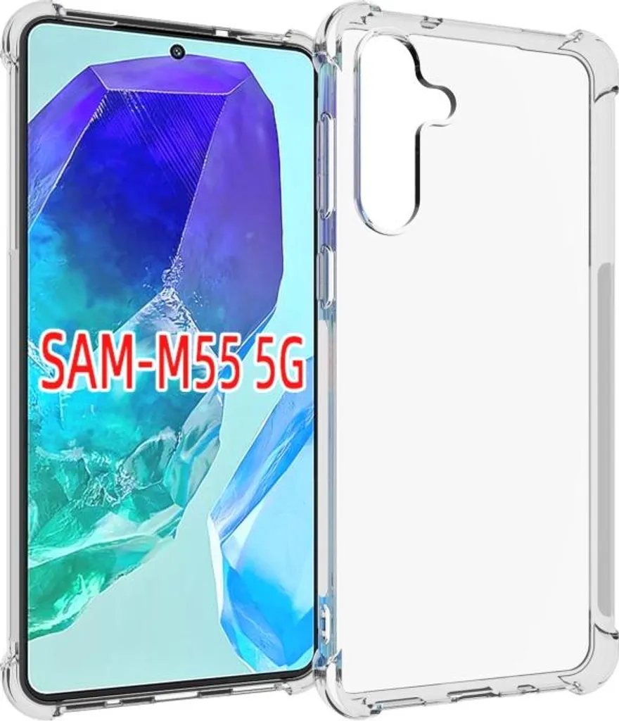 Custodia Galaxy M55 5G Anti-Urto Slim | Silicone TPU Trasparente 360°
