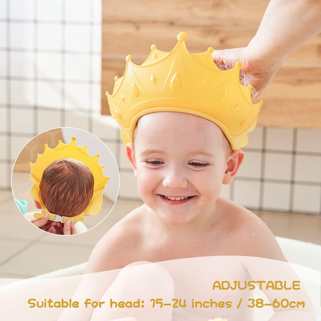 Kinder-Duschhauben, verstellbare Kronen-Shampoo-Kappen für Babys, verstellbare Shampoo-Kappen für Babys, verstellbares Shampoo für Kinder, schü...