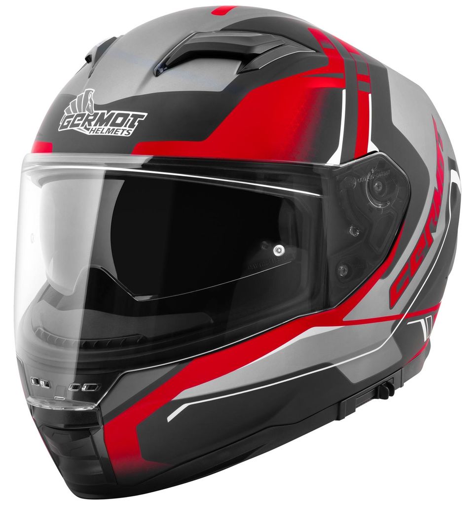 Germot Helm GM 350 matt-schwarz/rot - Größe XS Produktbild 